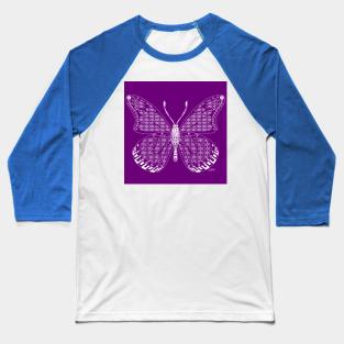 purple butterfly ecopop arts Baseball T-Shirt